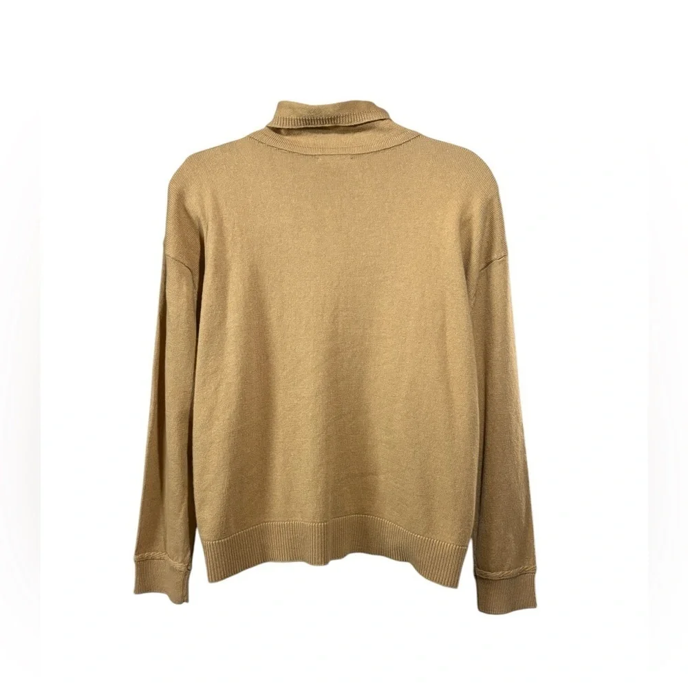 Tommy Hilfiger, Plus Size Long Sleeve Knit Turtleneck, XXL, Tan - Picture 9 of 10